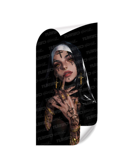 Sticker for car pillar Zakonnica z Tatuażami | TurboWrapz.com