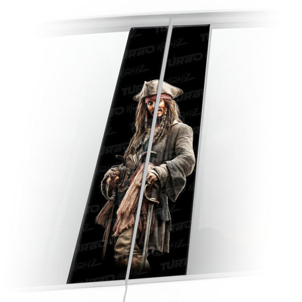 Sticker for car pillar Jack Sparrow 2 | TurboWrapz.com