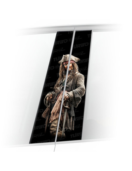 Sticker for car pillar Jack Sparrow 2 | TurboWrapz.com