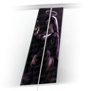 Sticker for car pillar Zakonnica z Anime | TurboWrapz.com