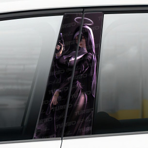 Naklejka na słupek samochodowy Zakonnica z Anime | TurboWrapz.com 2