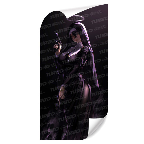 Naklejka na słupek samochodowy Zakonnica z Anime | TurboWrapz.com