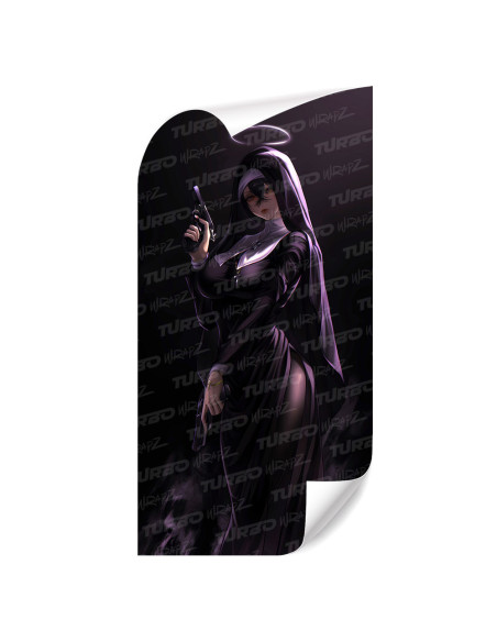 Naklejka na słupek samochodowy Zakonnica z Anime | TurboWrapz.com