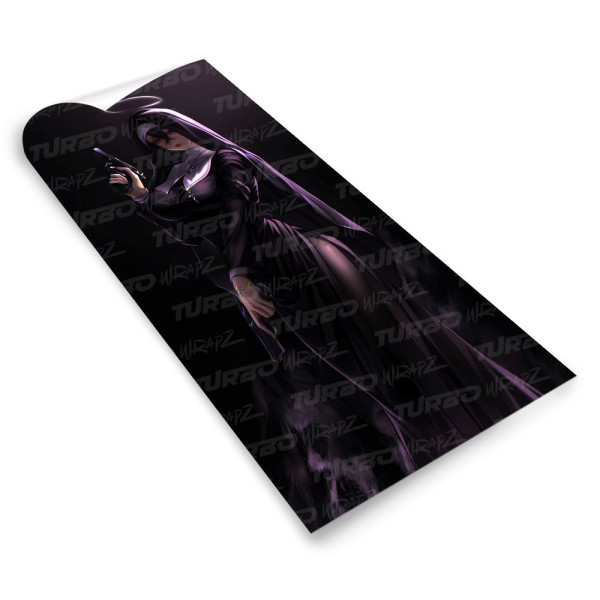 Sticker for car pillar Zakonnica z Anime | TurboWrapz.com