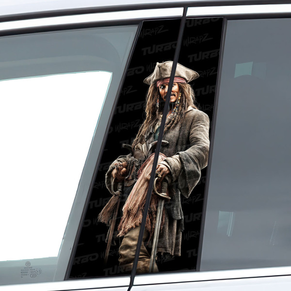 Sticker for car pillar Jack Sparrow 2 | TurboWrapz.com