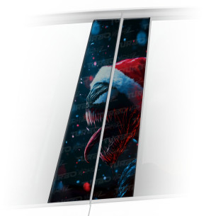 Naklejka na słupek samochodowy Venom Święty Mikołaj | TurboWrapz.com