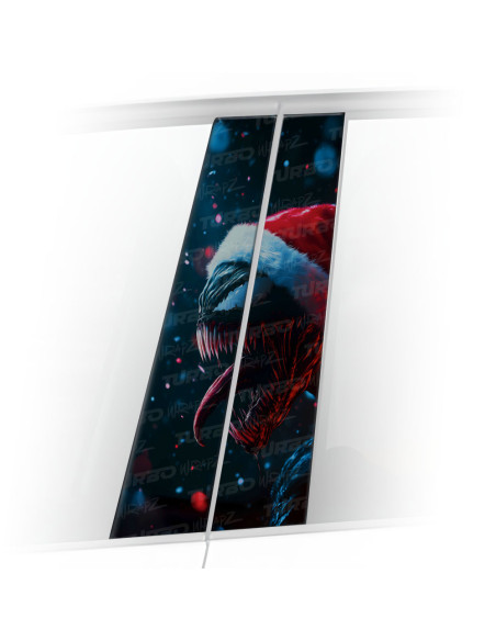 Naklejka na słupek samochodowy Venom Święty Mikołaj | TurboWrapz.com