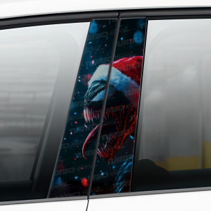 Sticker for car pillar Venom Święty Mikołaj | TurboWrapz.com 2