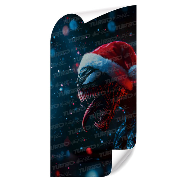 Sticker for car pillar Venom Święty Mikołaj | TurboWrapz.com