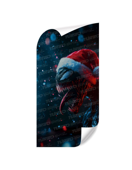 Sticker for car pillar Venom Święty Mikołaj | TurboWrapz.com