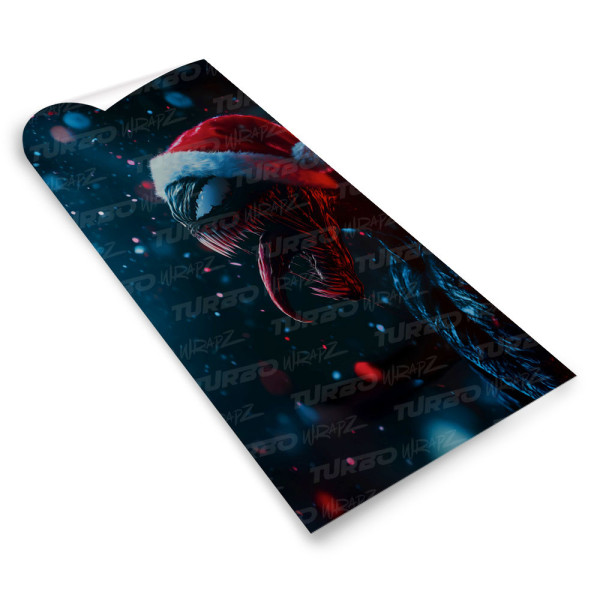 Sticker for car pillar Venom Święty Mikołaj | TurboWrapz.com