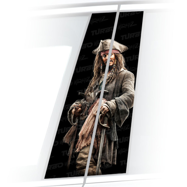 Sticker for car pillar Jack Sparrow 2 | TurboWrapz.com
