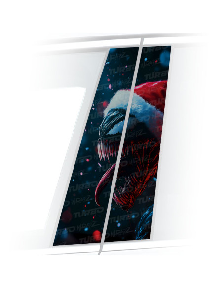 Sticker for car pillar Venom Święty Mikołaj | TurboWrapz.com