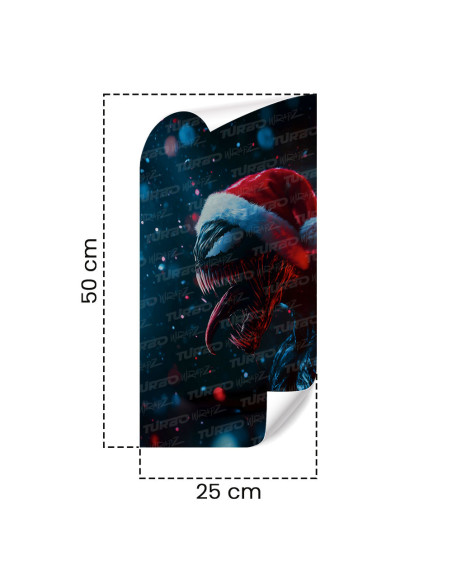 Sticker for car pillar Venom Święty Mikołaj | TurboWrapz.com