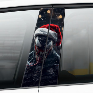 Sticker for car pillar Venom Święty Mikołaj | TurboWrapz.com 2