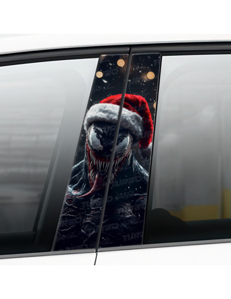 Sticker for car pillar Venom Święty Mikołaj | TurboWrapz.com