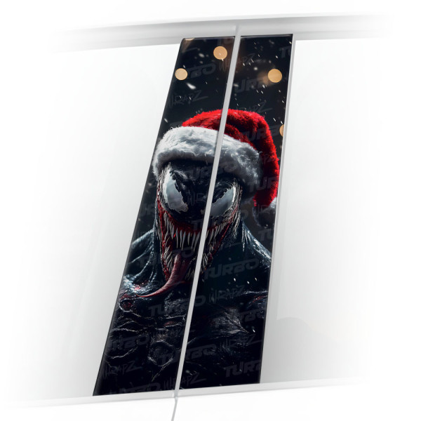 Sticker for car pillar Venom Święty Mikołaj | TurboWrapz.com
