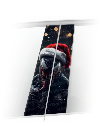 Sticker for car pillar Venom Święty Mikołaj | TurboWrapz.com