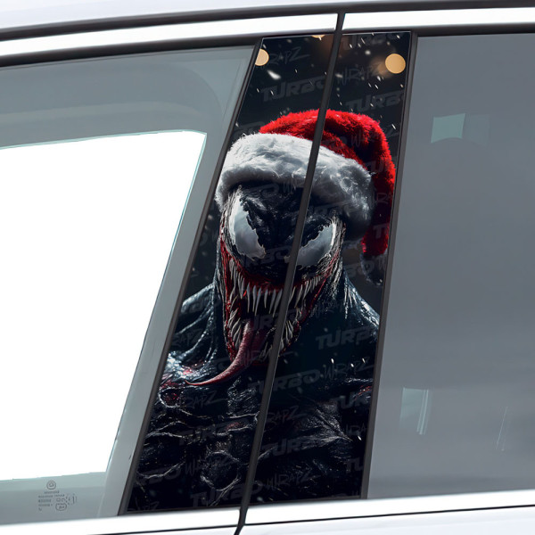 Sticker for car pillar Venom Święty Mikołaj | TurboWrapz.com