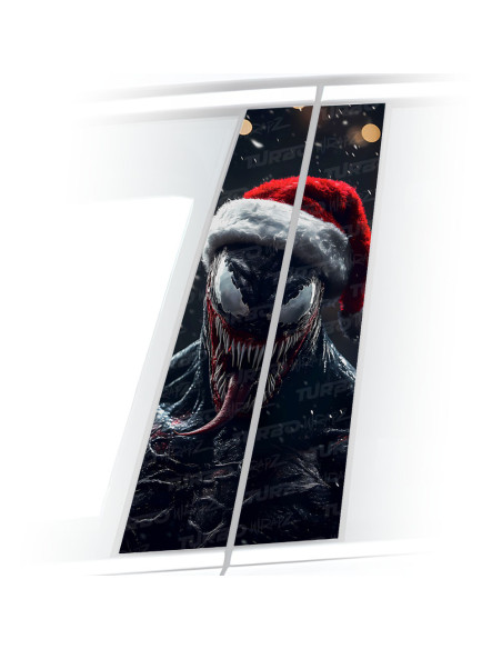 Sticker for car pillar Venom Święty Mikołaj | TurboWrapz.com