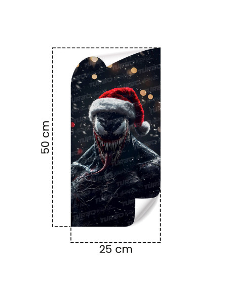 Sticker for car pillar Venom Święty Mikołaj | TurboWrapz.com