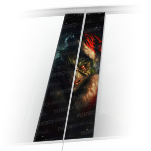 Naklejka na słupek samochodowy Grinch Święty Mikołaj | TurboWrapz.com