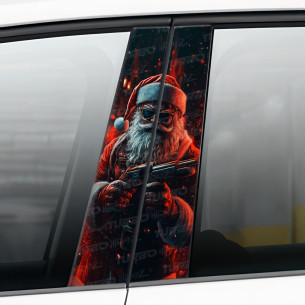 Sticker for car pillar Święty Mikołaj Gangster | TurboWrapz.com 2