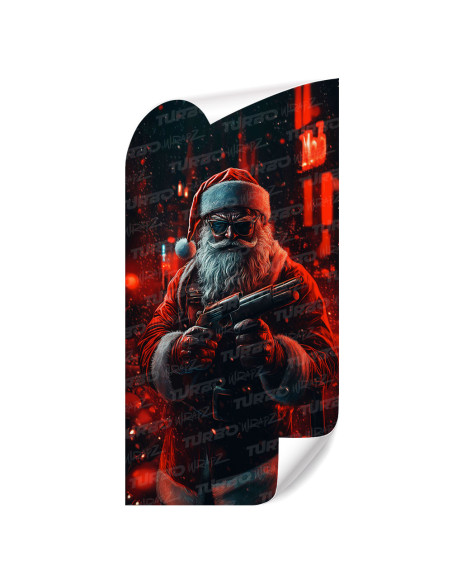 Sticker for car pillar Święty Mikołaj Gangster | TurboWrapz.com