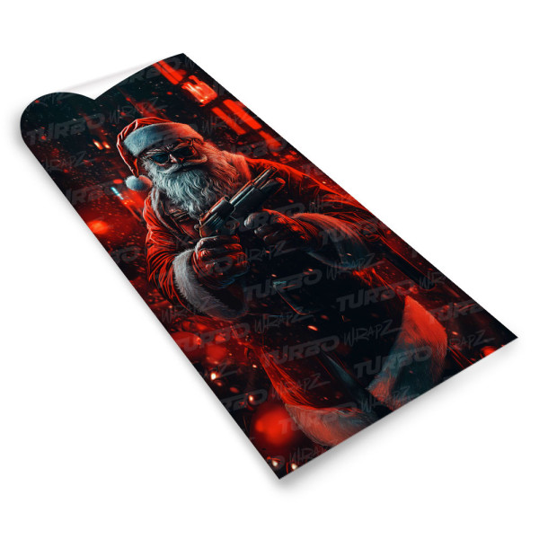 Sticker for car pillar Święty Mikołaj Gangster | TurboWrapz.com