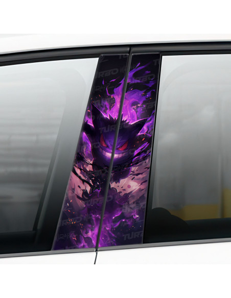 Sticker for car pillar Gengar | TurboWrapz.com