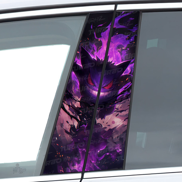 Sticker for car pillar Gengar | TurboWrapz.com