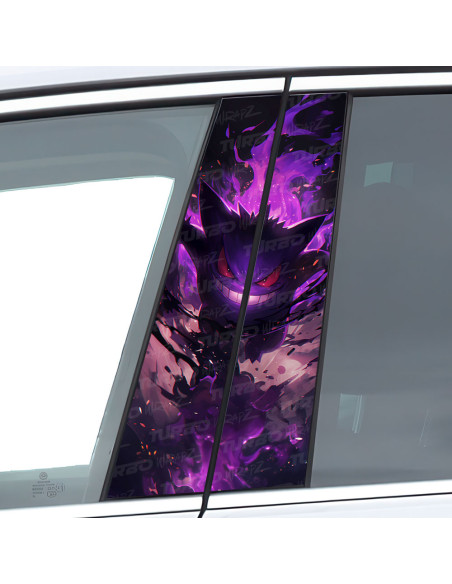 Sticker for car pillar Gengar | TurboWrapz.com