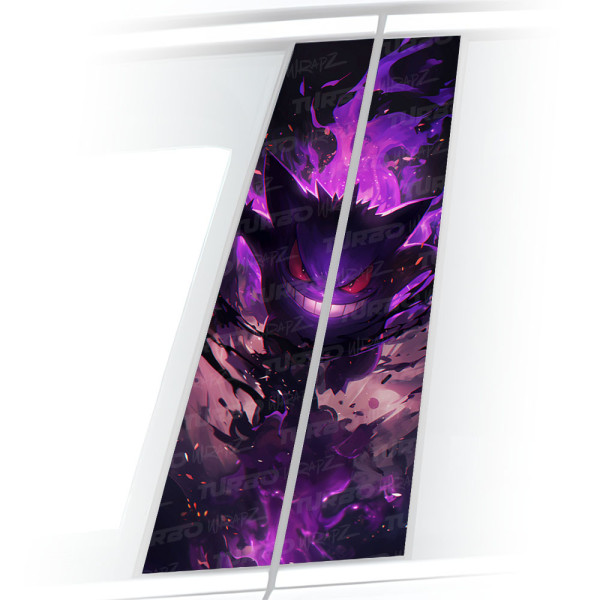 Sticker for car pillar Gengar | TurboWrapz.com
