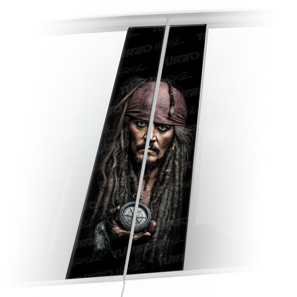 Sticker for car pillar Jack Sparrow 3 | TurboWrapz.com