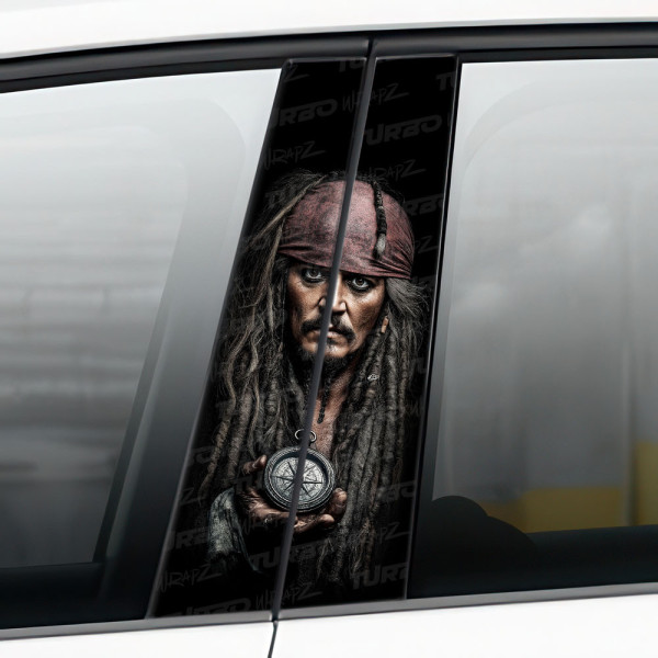 Sticker for car pillar Jack Sparrow 3 | TurboWrapz.com