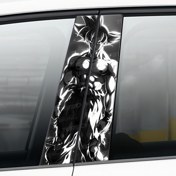 Sticker for car pillar Goku | TurboWrapz.com