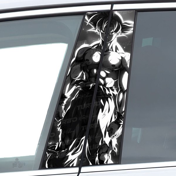 Sticker for car pillar Goku | TurboWrapz.com