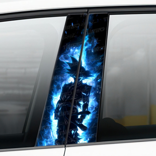 Sticker for car pillar Goku | TurboWrapz.com