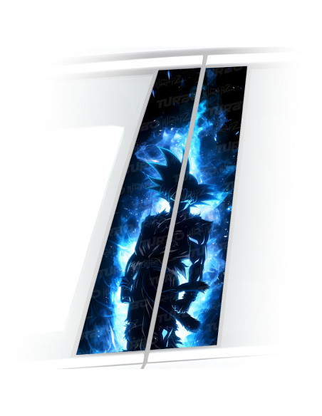 Sticker for car pillar Goku | TurboWrapz.com