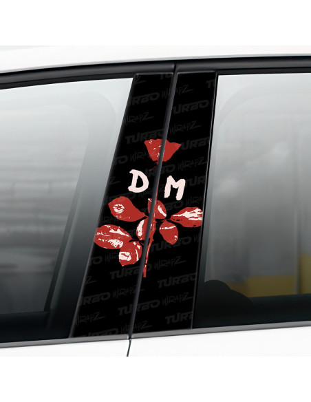 Naklejka na słupek samochodowy Róża DM | TurboWrapz.com