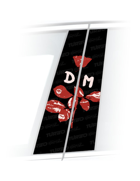 Naklejka na słupek samochodowy Róża DM | TurboWrapz.com