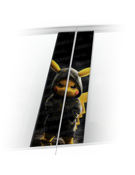Sticker for car pillar Pikachu Hypebeast | TurboWrapz.com