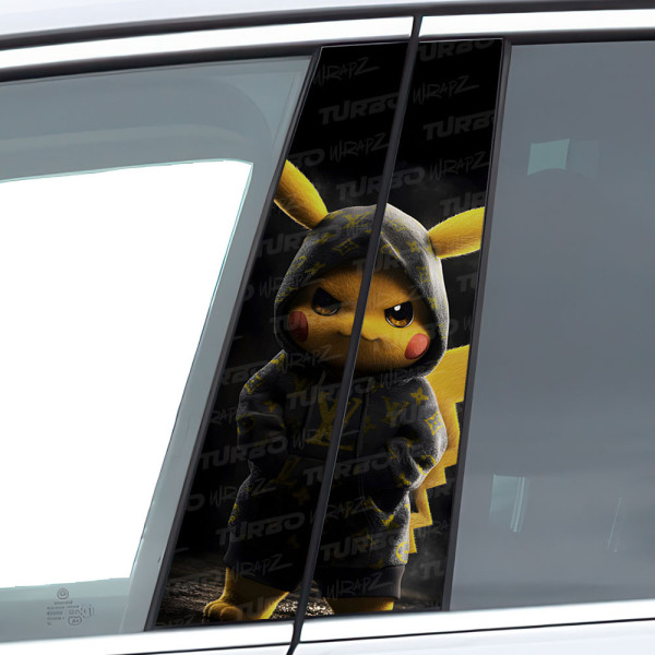 Sticker for car pillar Pikachu Hypebeast | TurboWrapz.com