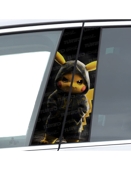 Sticker for car pillar Pikachu Hypebeast | TurboWrapz.com