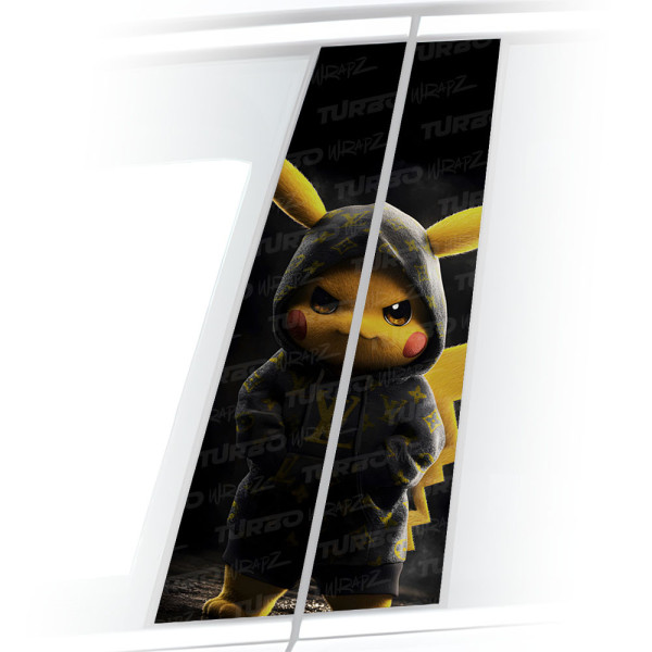 Sticker for car pillar Pikachu Hypebeast | TurboWrapz.com