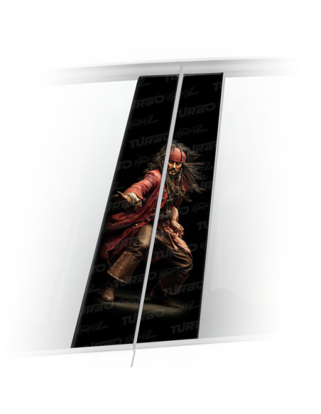 Sticker for car pillar Jack Sparrow 4 | TurboWrapz.com
