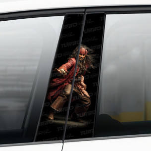 Sticker for car pillar Jack Sparrow 4 | TurboWrapz.com 2
