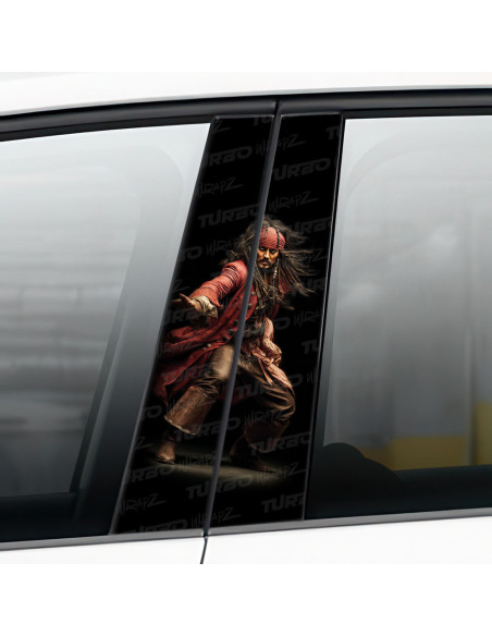 Naklejka na słupek samochodowy Jack Sparrow 4 | TurboWrapz.com