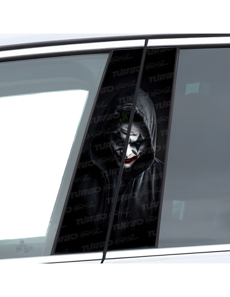 Naklejka na słupek samochodowy Joker w bluzie | TurboWrapz.com