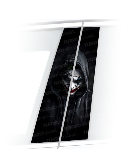 Naklejka na słupek samochodowy Joker w bluzie | TurboWrapz.com